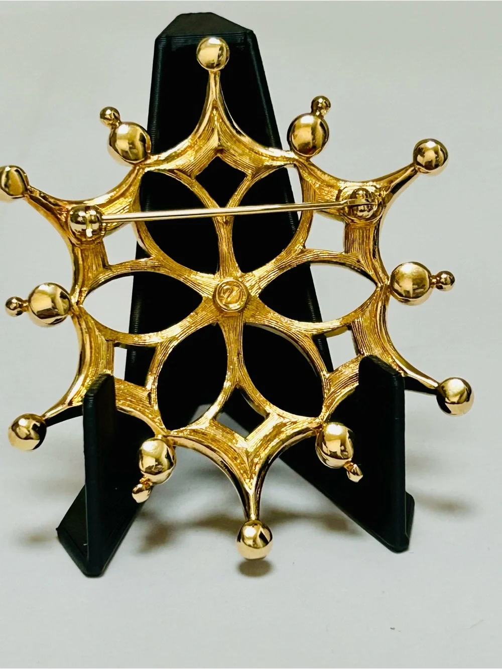Swarovski Gold-Tone Crystal Flower Snowflake Brooch